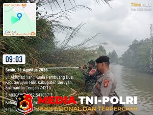 Tim Gabungan Satgas Karhutla Seruyan Tempuh Akses Sungai, Padamkan Kebakaran Lahan di Kuala Pembuang