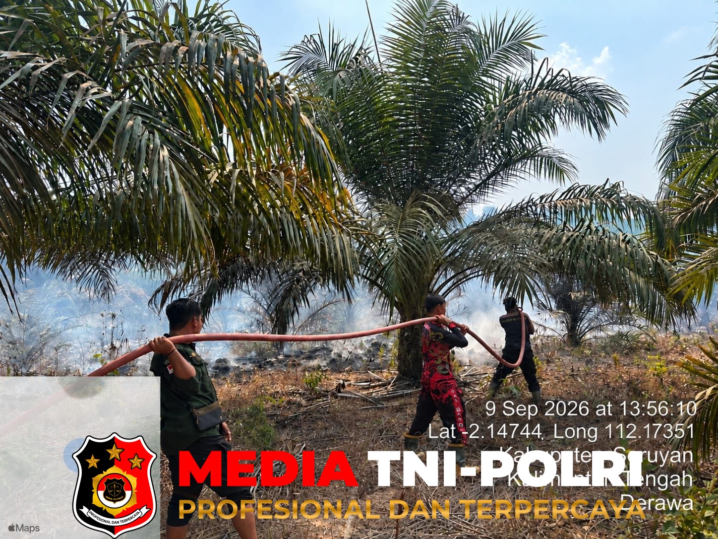 Karhutla - Waspada Karhutla, Hotspot di Desa Derawa Berhasil Ditangani Tim Gabungan