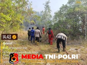 Sinergi Lintas Instansi Padamkan Titik Api di Desa Sungai Bakau