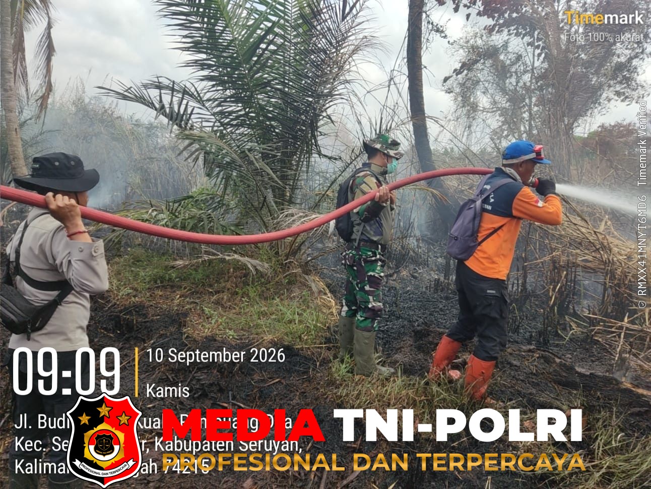 Karhutla - Respons Cepat, Karhutla di Kuala Pembuang II Berhasil Dipadamkan Tim Gabungan
