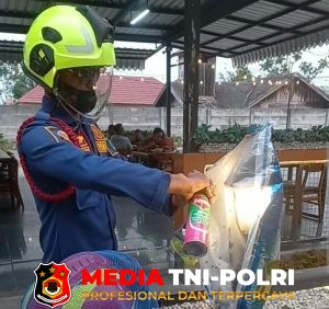 Damkarmat Kotim Evakuasi Lebah Madu di Rumah Makan Cak Di