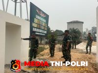 Dandim 1015 - Dandim 1015/Sampit Dampingi Danrem 102/Pjg Mengecek Progres Jembatan Perintis Garuda di Barunang Miri