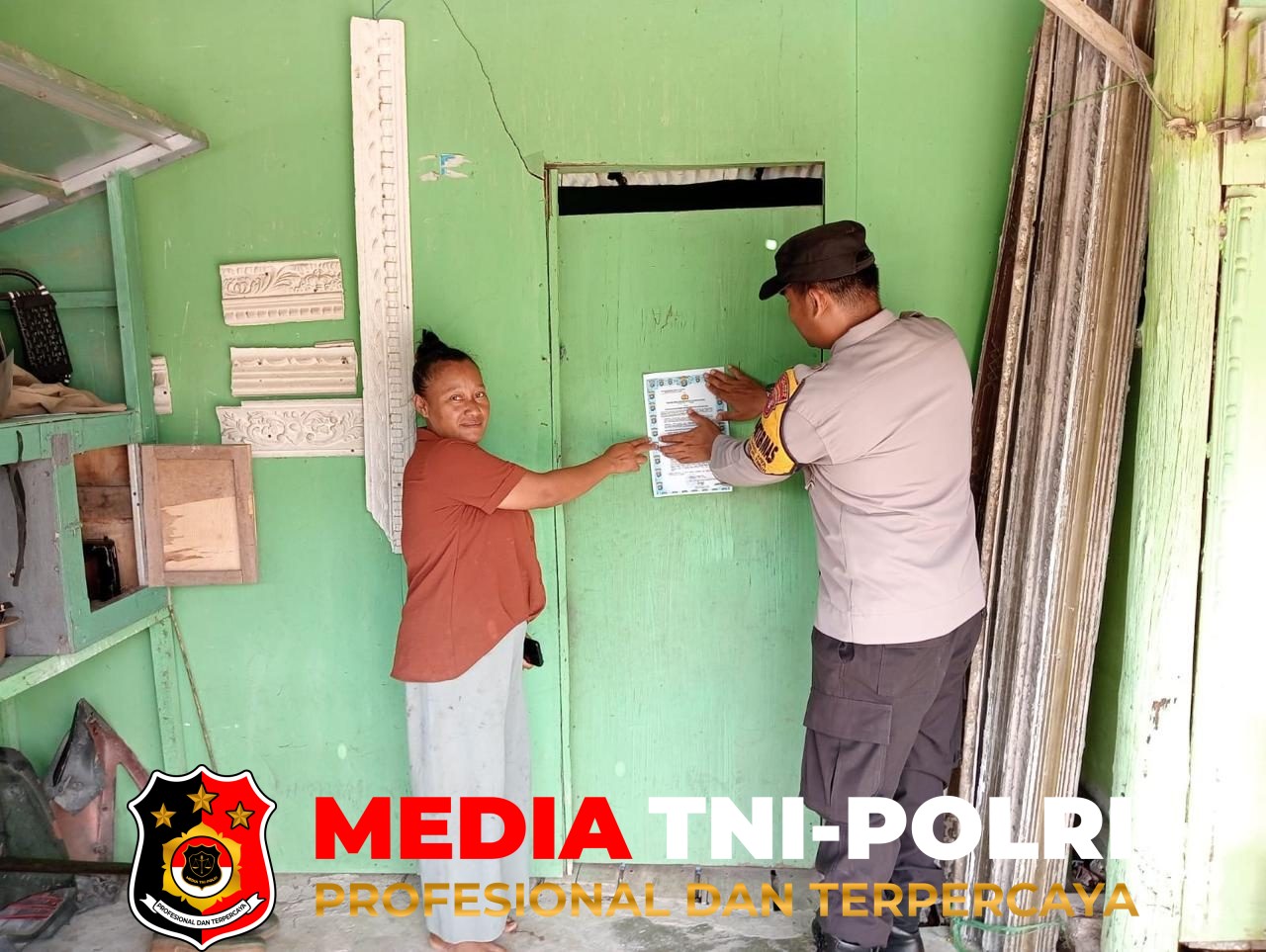 Bhabinkamtibmas - Cegah Karhutla di Desa, Bhabinkamtibmas Halimaung Jaya Ajak Warga Tak Bakar Lahan