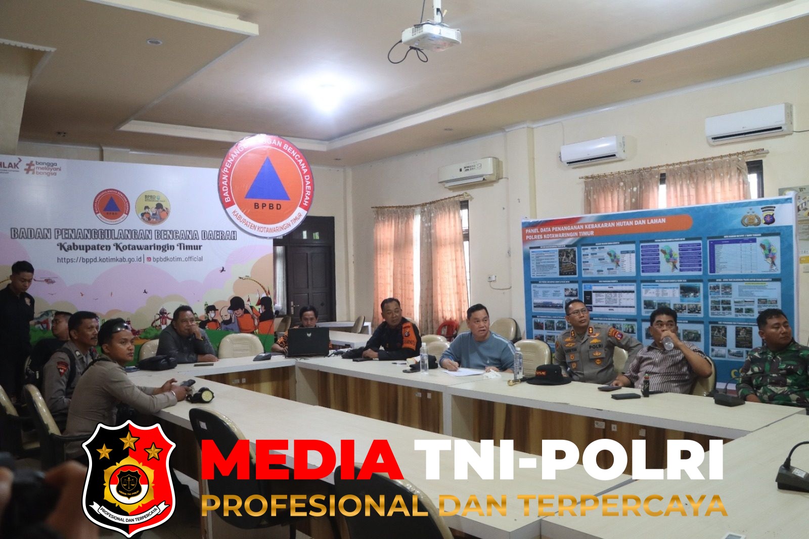 Karhutla - Kapolres Kotim Bersama Bupati Monitoring Karhutla di BPBD