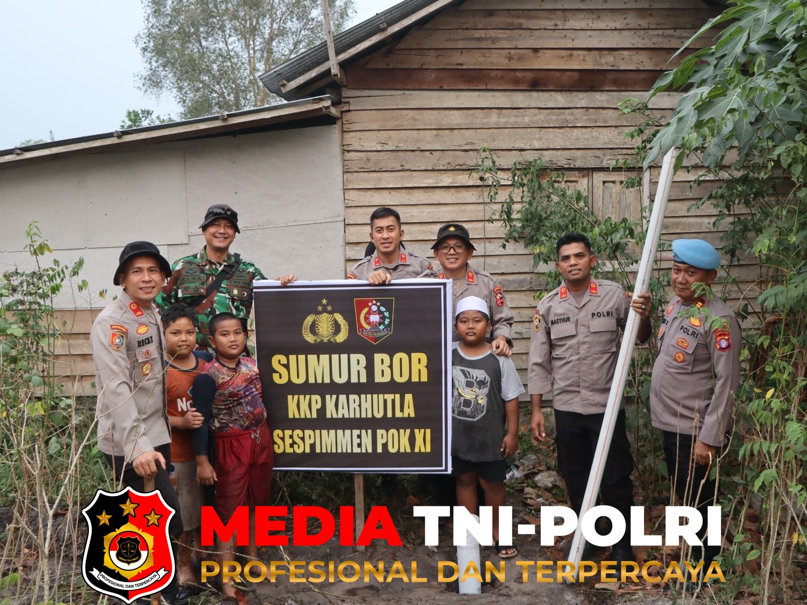 Karhutla - Pokjar XI Sespimen Dikreg ke-67 Lemdiklat Polri Bangun Tiga Sumur Bor untuk Antisipasi Karhutla