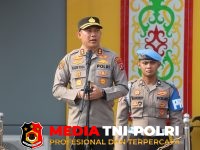 Pimpin Perdana - Pimpin Apel Perdana di Mapolres Kotim, Kapolres Berikan Beberapa Penekanan