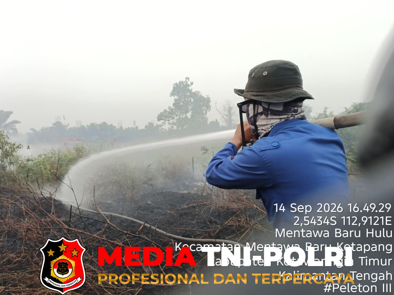 Karhutla - Tiga Titik Karhutla di Sampit Dipadamkan, Total Area Terbakar Capai 4 Hektare