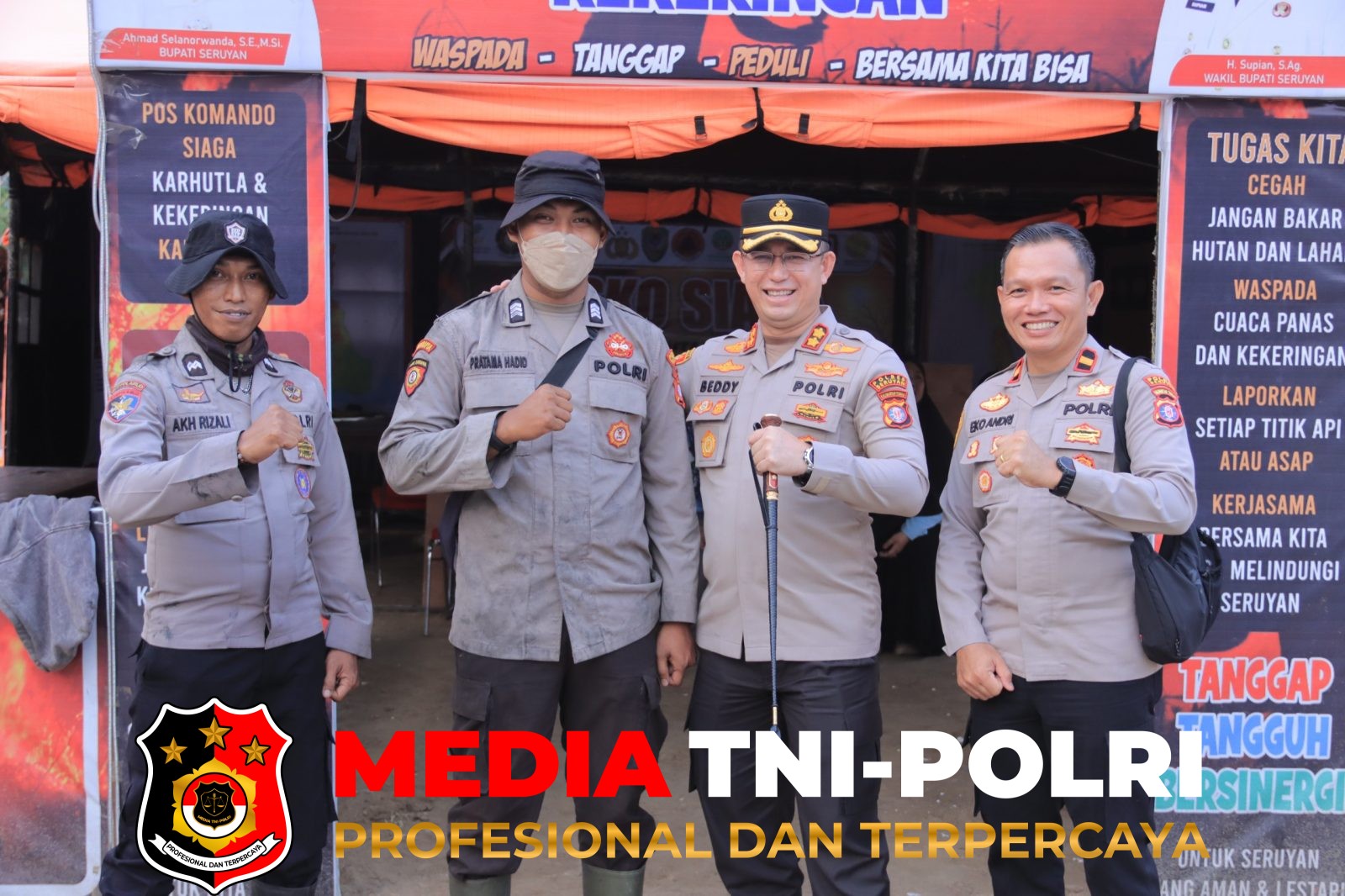 Karhutla - Cek Kesiapan Posko Karhutla, Kapolres Seruyan: Jaga Kekompakan dan Kesehatan