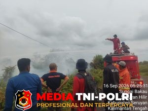 Titik Api Terdeteksi di Sungai Bakau, Tim Satgas Karhutla Seruyan Bergerak Cepat Lakukan Pemadaman