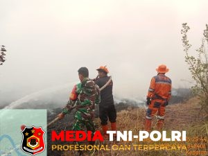 Koramil 402-10/Kayuagung - Babinsa Koramil 402-10/Kayuagung Bersama BPBD Laksanakan Groundcheck Patroli Darat Titik Hotspot di Kelurahan Kedaton