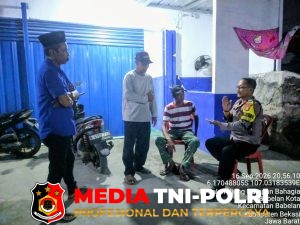 Bhabinkamtibmas Polsek Babelan Ajak Warga Aktifkan Ronda Malam dan Awasi Anak
