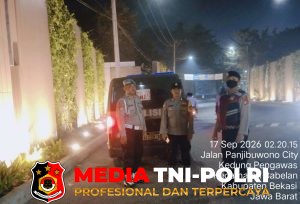 Polsek Babelan Patroli Biru di Panjibuwono City, Antisipasi 3C dan Tawuran