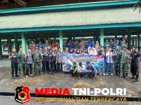 Koramil 03 - Peringati HUT TNI ke-81, Koramil 03 Talu Gotong Royong Bersihkan Pasar dan Aliran Sungai di Talamau