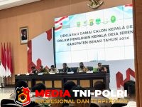 Deklarasi Damai - Hadiri Deklarasi Damai Pilkades 2026, Kapolres Metro Bekasi Ajak Calon Kades Jaga Kondusivitas