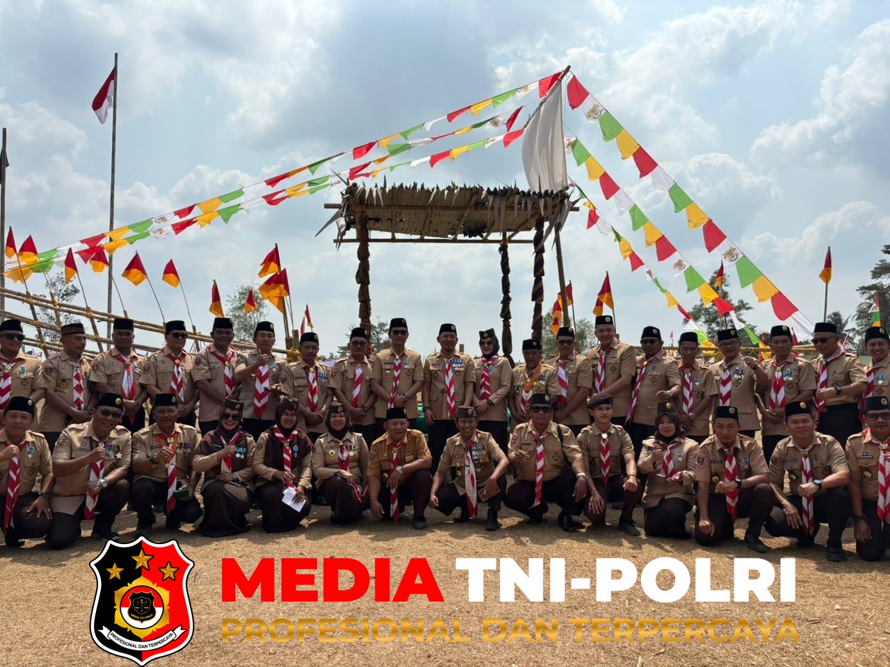 Polres Mesuji - Sat Binmas Polres Mesuji Hadiri Apel Besar Peringatan Hari Pramuka ke-65 Tingkat Kabupaten Mesuji