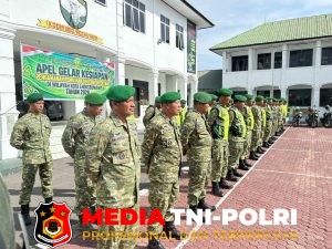 Kodim 0103/Aceh - Kodim 0103/Aceh Utara Gelar Apel Kesiapan Pemilihan Geuchik Serentak di Lhokseumawe