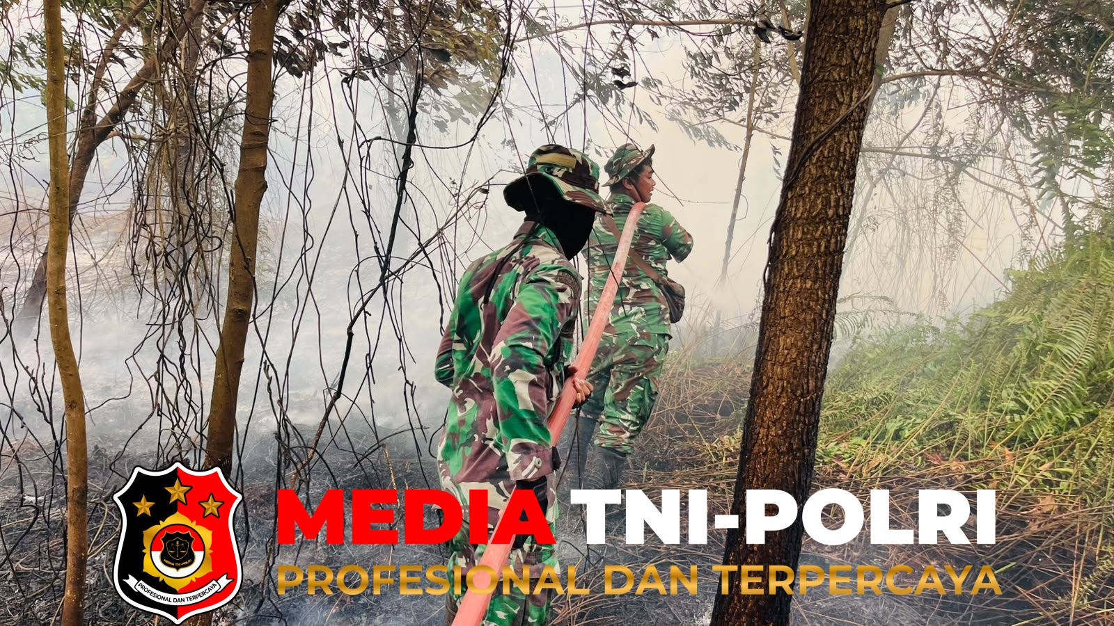Kodim 1015/Sampit - Personel Tim Siaga On Call Kodim 1015/Sampit Padamkan Api Karhutla