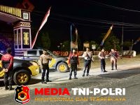 Polres Lampung - Jaga Kamtibmas Aman Kondusif, Polres Lampung Tengah Perkuat Patroli Malam