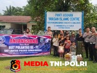 Polres Simalungun - HUT Lalu Lintas ke-71, Satlantas Polres Simalungun Anjangsana dan Bagikan Sembako ke Panti Asuhan