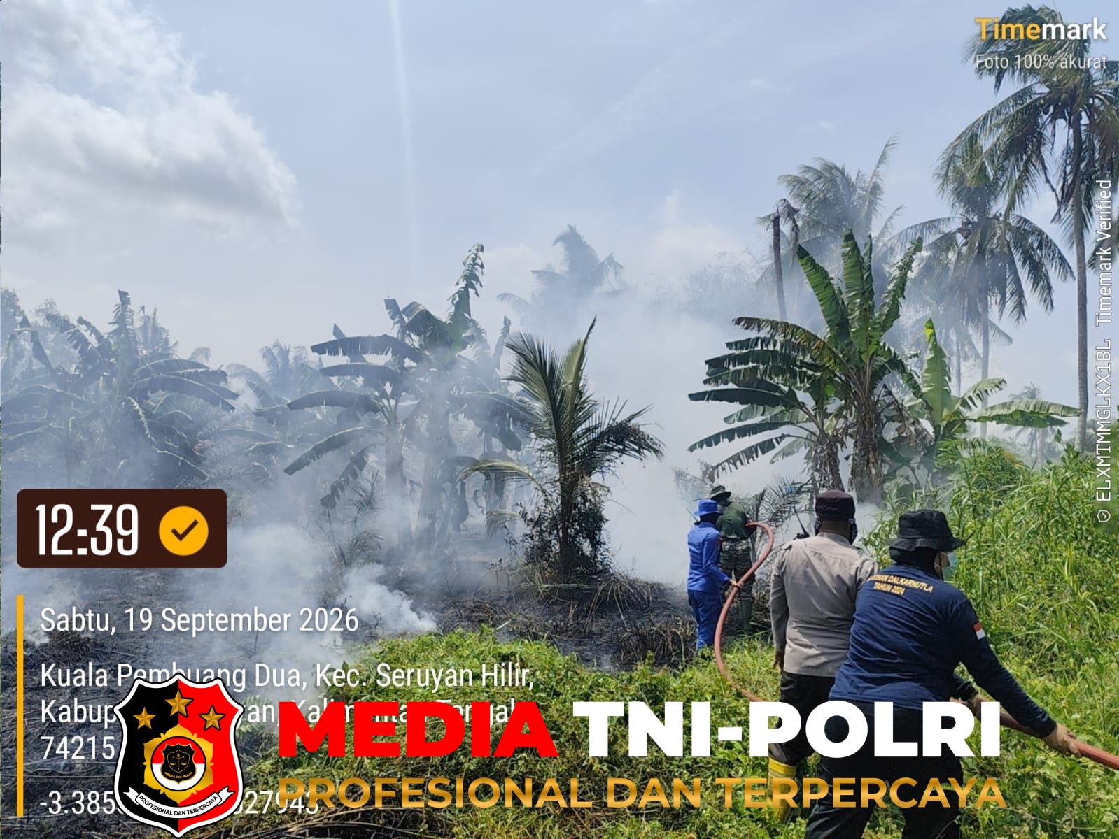 Karhutla - Kebakaran Lahan 1,5 Hektare Dekat Permukiman, Satgas Karhutla Seruyan Kerahkan Armada Gabungan