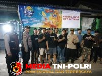 Polsek Babelan - Jaga Kamtibmas Jelang Pemungutan Suara, Polsek Babelan Patroli Malam di Desa Muara Bakti