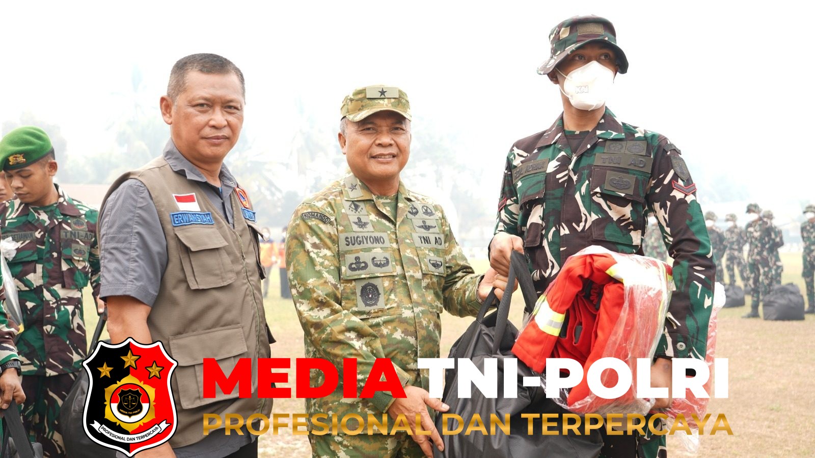 Karhutla - Kasdam XXII/TB Pimpin Penyerahan Bantuan Peralatan BNPB dan Pemberangkatan 52 TRC Karhutla