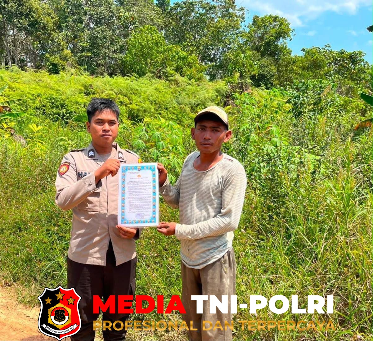 Bhabinkamtibmas - Sambangi Warga Panca Jaya, Bhabinkamtibmas Ingatkan Larangan Bakar Lahan