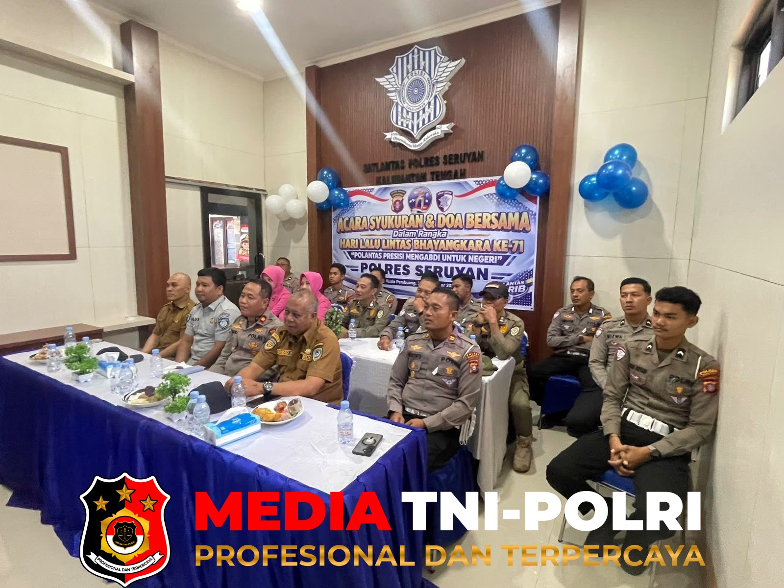 Polres Seruyan - Syukuran HUT Lantas ke-71, Polres Seruyan Perkuat Sinergi Wujudkan Kamseltibcarlantas
