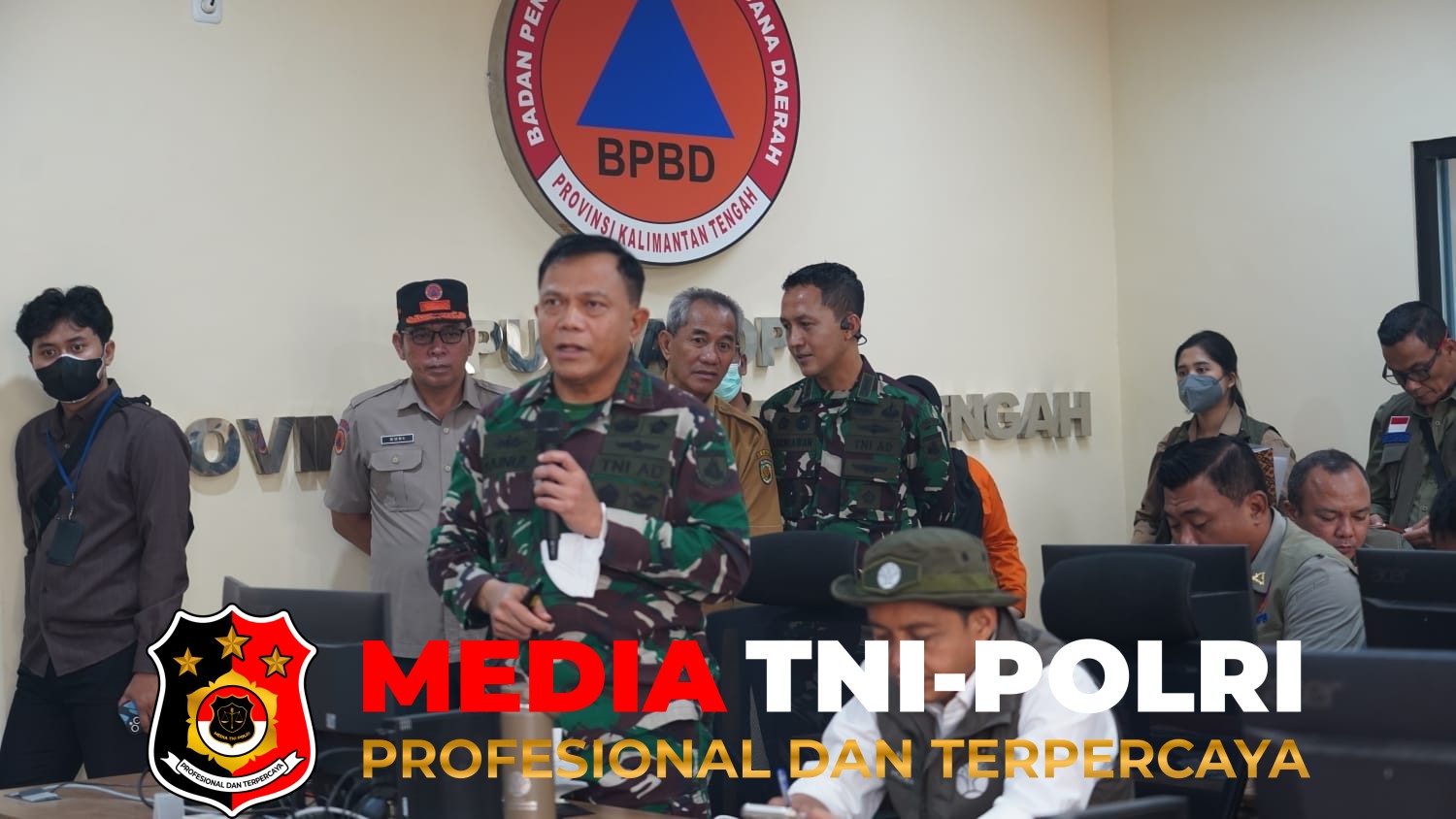 Karhutla - Pangdam XXII/TB Bersama Kepala BNPB dan Menhut RI Monitoring Penanganan Karhutla di Kalimantan Tengah