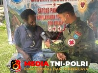Yonif 645/GTY - Sambut HUT TNI Ke-81 Satgas Yonif 645/GTY Gelar Bakti Sosial dan Pengobatan Gratis bagi Warga Distrik Kelila