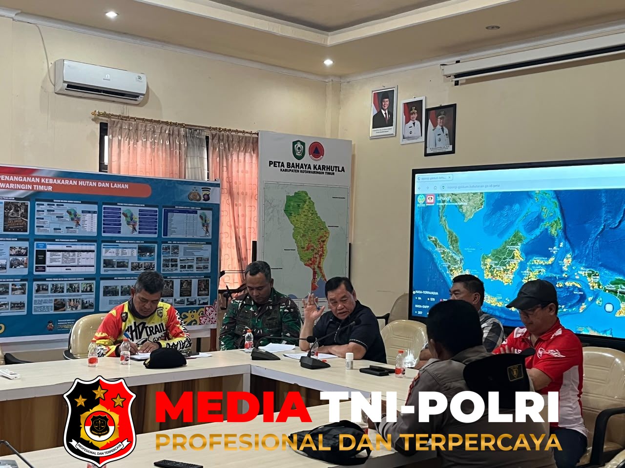 Karhutla - Bupati Kotim Evaluasi Penanganan Karhutla dan Kekeringan, Beri Semangat Tim di Lapangan