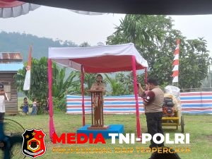 Kapolsek Menyuke Dampingi Bupati Landak Ikuti Kegiatan Panen Raya Padi di Banyuke Hulu