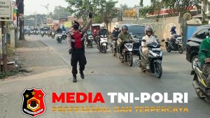 Polsek Serang Baru Laksanakan Gatur Lalin Pagi, Arus Kendaraan Terpantau Ramai Lancar