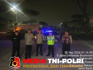 Polsek Cikarang Pusat Gelar Patroli KRYD, Antisipasi 3C, Tawuran, dan Balap Liar