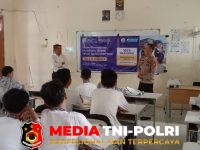Polsek Cibarusah - Polsek Cibarusah Sosialisasikan Penerimaan Murid Baru SMA Kemala Taruna Bhayangkara di SMPN 1 Cibarusah