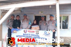 Sambut Hari Jadi Propam Polri ke-24, Sipropam Polres Lampung Utara Salurkan Bansos kepada Warga