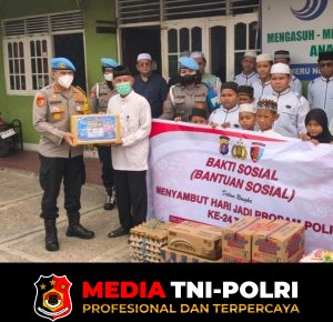 HUT ke-24 Propam Polri, Bidpropam Polda Kalteng Salurkan Bantuan ke Dua Panti Asuhan