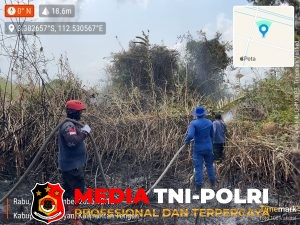 Polres Seruyan Bersama Tim Gabungan Sigap Tangani Kebakaran Lahan di Kuala Pembuang II