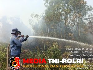 Dua Kebakaran Lahan Terjadi di Baamang, Petugas Damkarmat Kotim Bergerak Cepat