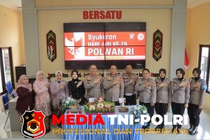 Ikuti Syukuran HUT Polwan ke-78 Secara Virtual, Kapolres Seruyan Dampingi Ketua Bhayangkari