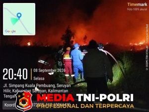 Terima Laporan Titik Api Malam Hari, Tim Siaga Karhutla Polres Seruyan Langsung Turun Tangan