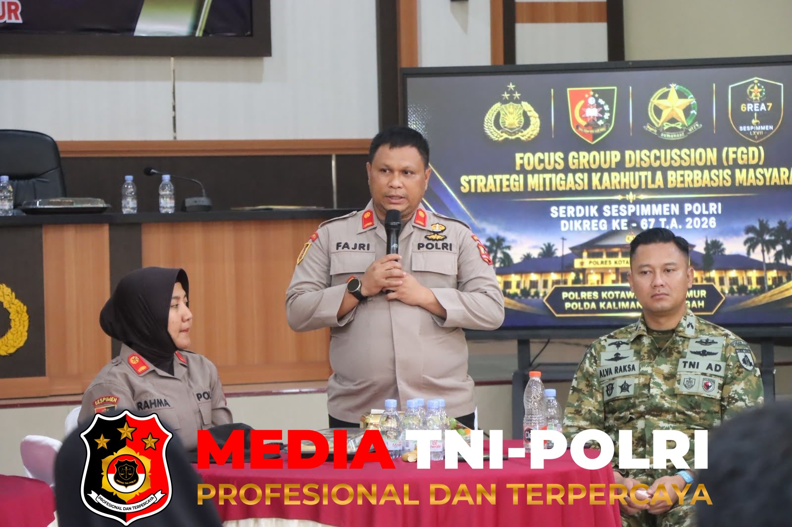 Polres Kotim - FGD Strategi Mitigasi Karhutla Berbasis Masyarakat Digelar di Polres Kotim Oleh Pokjar XI Sespimmen Dikrek Ke 67