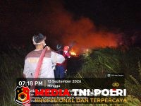 Karhutla - Karhutla di Area Belukar Pembuang Hulu II Dipadamkan, Kapolsek Hanau: Prioritas Cegah Api Meluas