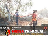 Karhutla - Karhutla Ancam Pemukiman di Desa Bahaur, Tim Satgas Gabungan Hanau Bergerak Cepat Padamkan Api