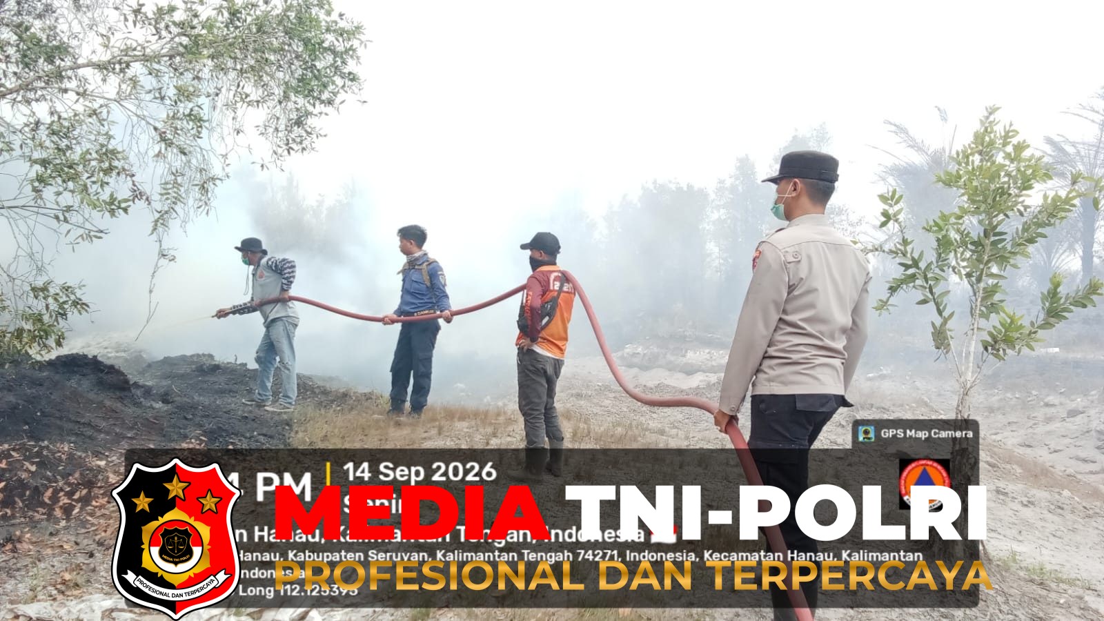 Karhutla - Karhutla Ancam Pemukiman di Desa Bahaur, Tim Satgas Gabungan Hanau Bergerak Cepat Padamkan Api