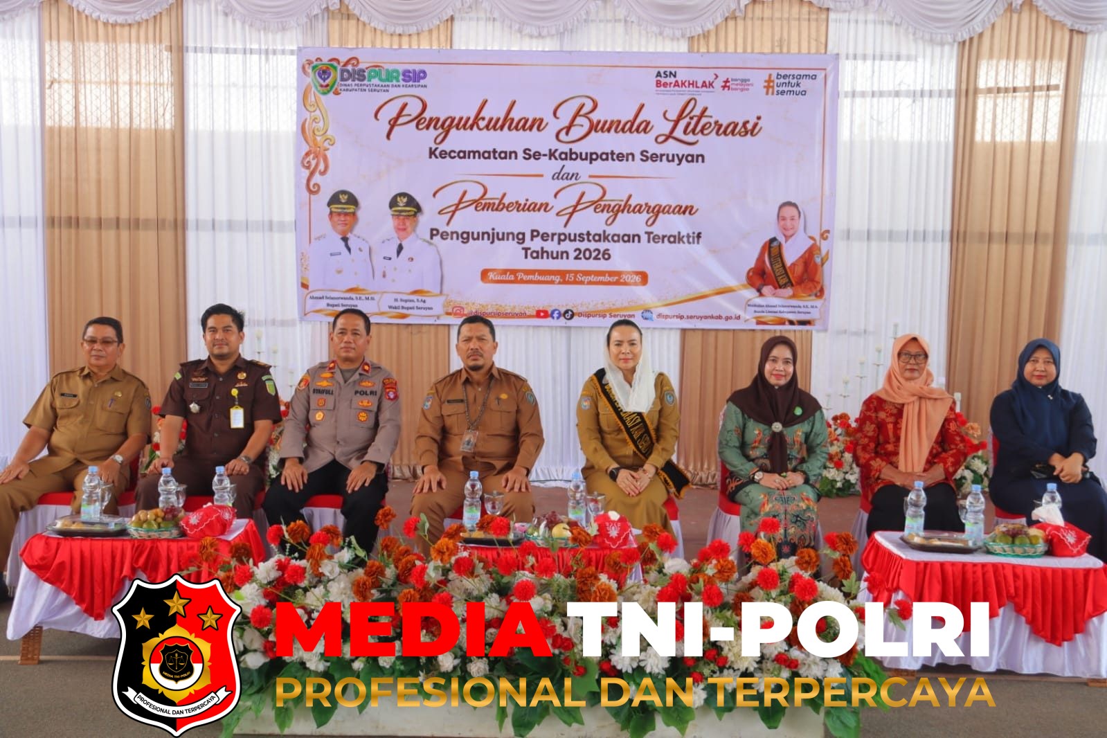 Pengukuhan Bunda - Hadiri Pengukuhan Bunda Literasi, Wakapolres Seruyan Dorong Budaya Gemar Membaca Hingga ke Desa