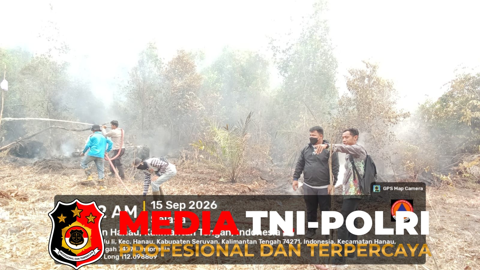 Api Meluas - Cegah Api Meluas, Personel Gabungan Lakukan Pemadaman di Pembuang Hulu II