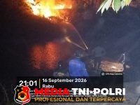Polsek Seruyan - Akses Sulit dan Lahan Gambut, Polsek Seruyan Hilir dan Tim Satgas Karhutla Berjibaku Padamkan Api di Pematang Limau