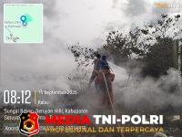 Polsek Seruyan - Asap TPA Sungai Bakau Ganggu Jarak Pandang, Polsek Seruyan Hilir Ingatkan Pengendara