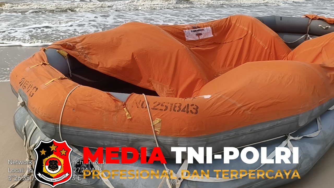Lima Liferaft - Lima Liferaft Diduga Milik KM Virgo Transport 8 Ditemukan di Perairan Seruyan